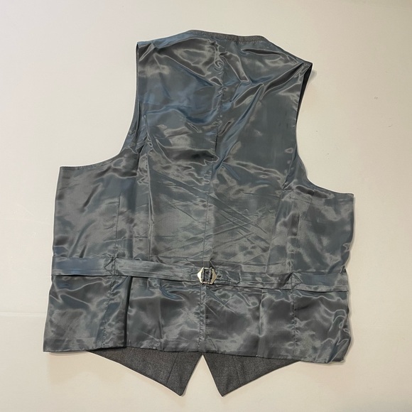 Men's Raphael Classic Fit Solid Gray Two Button 3 Piece 100% Wool Vested Suit S - Picture 12 of 12